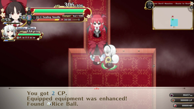 Touhou Genso Wanderer -FORESIGHT- PC Screenshot